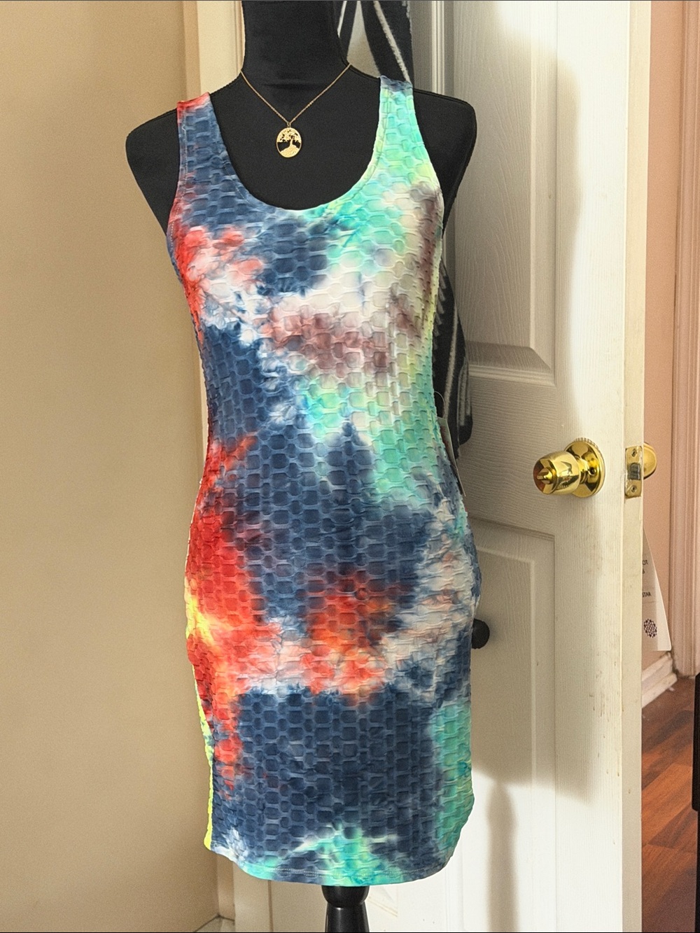 love J Multicolor Tie-Dye Midi Dress